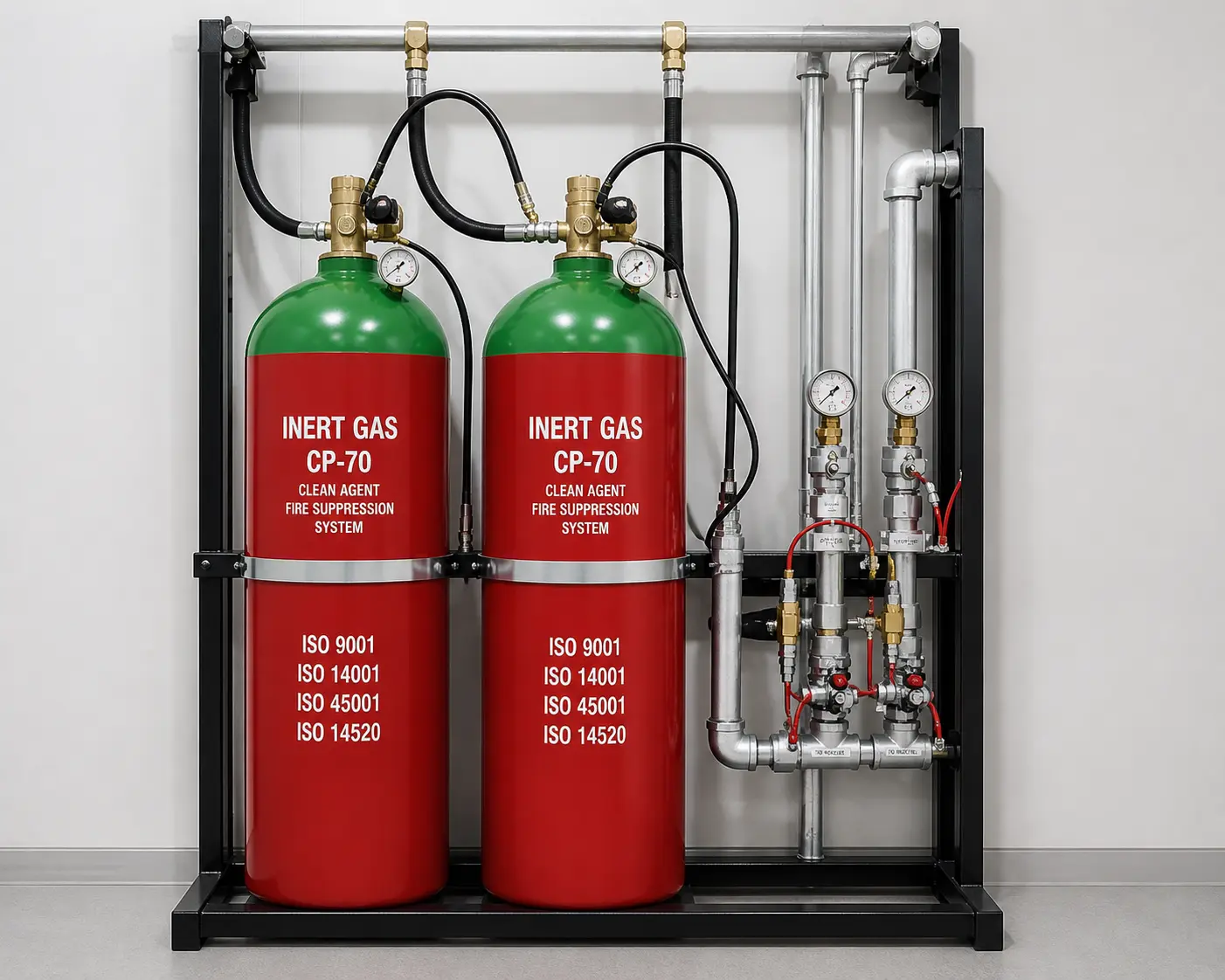 Gas-based fire suppression system for industrial facilities in India